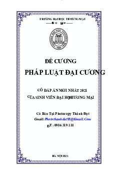 Bài kiểm tra lần 1 pháp luật đại cương | Đại học Thương mại