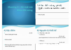 Chương 3 - Đặc điểm và Chế độ Hệ Mật Mã Khóa Đối Xứng | Môn An toàn bảo mật thông tin - Đại học Xây Dựng Hà Nội