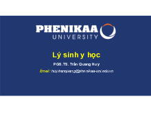 Bài giảng chương 5 Ánh sáng đối với cơ thể sống học phần Lý sinh y học | Trường Đại học Phenikaa
