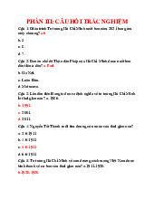 Trắc nghiệm phần 3 - môn tư tưởng Hồ Chí Minh