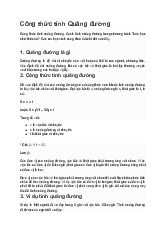 Công thức tính Quãng đường | Toán chuyển động Lớp 5