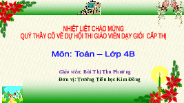 Giáo án điện tử Toán 4 Cánh diều: Tính chất cơ bản của phân số (tiết 2)