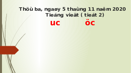 Giáo án điện tử Tiếng việt 1 bài 4 Chân trời sáng tạo: Học vấn: uc, ưc