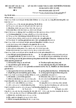 Đề ôn thi tốt nghiệp THPT môn Sử 2021 bám sát chuẩn cấu trúc đề minh họa có lời giải chi tiết và đáp án (Đề 8)