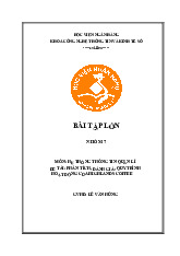Báo cáo Phân tích, đánh giá, quy trình hoạt động của Highlands Coffee môn Hệ thống thông tin quản lý | Học viện Ngân hàng