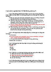 Câu hỏi trắc nghiệm Kinh Tế Môi Trường chương V | Kinh tế môi trường | Học viện Tài chính