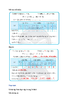 Vở bài tập Toán lớp 4 trang 76 Bài 25: Triệu - Lớp triệu Chân trời sáng tạo