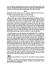 Bài tập tổng hợp - Pháp luật đại cương | Trường Đại học Văn hóa Hà Nội