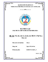 Bài Tiểu Luận Nền Dân Chủ và Dân Chủ Xã Hội Chủ Nghĩa ở Việt Nam | Môn Chủ nghĩa xã hội khoa học - Đại học Kinh Tế Quốc Dân