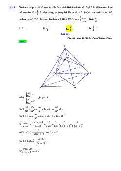 Bài tập vận dụng min – max hình học không gian có lời giải chi tiết Toán 12