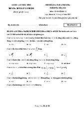 Đề khảo sát Toán 11 năm 2024 – 2025 trường THPT Lê Văn Thịnh – Bắc Ninh