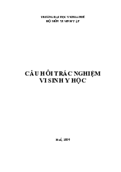 Câu hỏi trắc nghiệm vi sinh học - Hóa Dược | Trường đại học Quốc Tế Hồng Bàng
