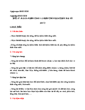 Tài liệu toán 8 chương phân thức đại số Tiết 47 bài 23