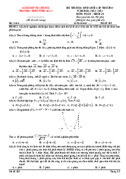Đề thi học sinh giỏi Toán 10 năm 2023 – 2024 trường THPT Tĩnh Gia 1 – Thanh Hóa