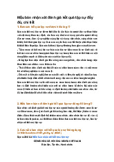 Mẫu bản nhận xét đánh giá kết quả tập sự đầy đủ, chi tiết