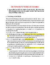 Đề cương môn Tư tưởng Hồ chí minh - trường đại học kinh tế- tài chính thành phố Hồ chí minh.