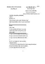 Đề-midterm A3 - Tiếng anh cơ bản | Đại học Sư Phạm Hà Nội