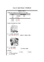 Tài liệu ôn tập nói tiếng Hàn - Hàn Quốc Học | Trường Đại học Ngoại ngữ, Đại học Quốc gia Hà Nội