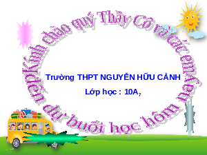 Giáo án điện tử Địa lí 10 Bài 8 Cánh diều: Khí áp, gió và mưa