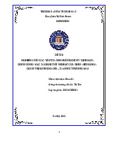 Nghiên cứu về Ý định Lựa chọn Công việc của Sinh viên Khoa QTKD | Bài thảo luận Phương pháp nghiên cứu khoa học