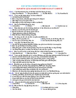 Trắc nghiệm Địa 11 bài 6: Hợp chúng quốc Hoa Kì về tự nhiên- dân cư và kinh tế (Có đáp án)