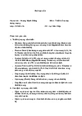 Thiết kế Mạng CCN01.7A - Bài Tập Số 4 Môn Tin học đại cương | Trường Đại học Tài chính - Marketing