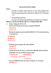 Bài tập môn Quản trị tài chính   | Học viện Nông nghiệp Việt Nam