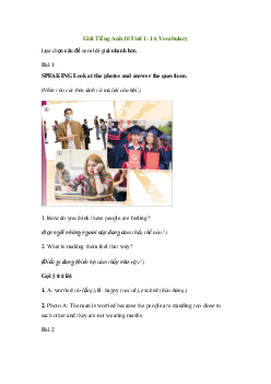 Giải Tiếng Anh 10 Unit 1A: Vocabulary | Friends Global