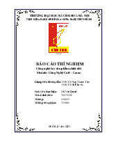 Báo cáo thí nghiệm cà phê cacao_Vũ Văn Quyết| Môn Công nghệ sản phẩm nhiệt đới| Trường Đại học Bách Khoa Hà Nội