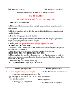 Giáo án Tự nhiên và xã hội 2 sách Chân trời sáng tạo (Cả năm)| Bài 4
