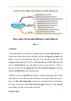 Phân tích tác phẩm Hoàng Lê nhất thống chí (Sơ đồ tư duy) Ngữ  Văn 8 | Kết nối tri thức