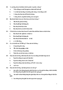 Trắc nghiệm Kinh tế chính trị (Có đáp án)