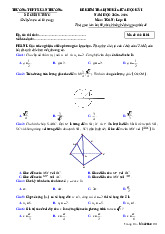Đề giữa học kỳ 1 Toán 11 năm 2025 – 2026 trường THPT Xuân Trường – Ninh Bình