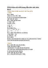 Đề thi khảo sát chất lượng đầu năm môn toán lớp 5