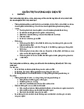 Tài liệu ôn tập | Quản trị thương Hiệu | Đại học Quản lý và Công nghệ Hải Phòng