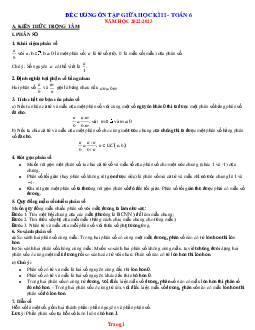 Đề cương ôn tập giữa HK2 Toán 6