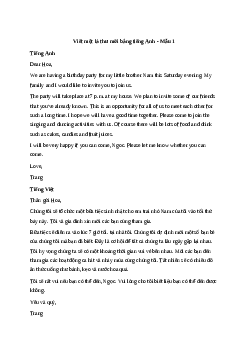 Viết một lá thư mời bằng tiếng Anh (5 Mẫu)  | Global Success