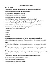 Ôn tập trắc nghiệm và các câu hỏi thực hành môn Cơ sở Văn hóa Việt Nam | Trường Đại học Duy Tân