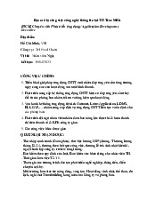Bản mô tả công việc công nghệ thông tin tại TH True Milk  môn Quản trị nhân lực  | Học viện Nông nghiệp Việt Nam