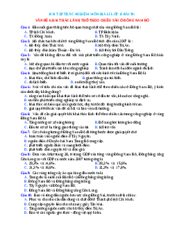 Trắc nghiệm Địa 12 bài 39 có đáp án: Vấn đề khai thác lãnh thổ theo chiều sâu ở Đông Nam Bộ