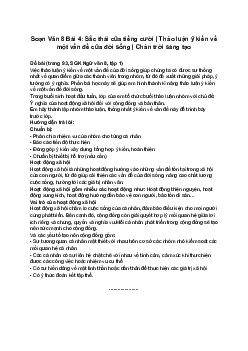 Soạn Văn 8 Bài 4: Sắc thái của tiếng cười | Thảo luận ý kiến về một vấn đề của đời sống | Chân trời sáng tạo