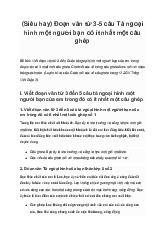 Đoạn văn từ 3-5 câu Tả ngoại hình một người bạn có ít nhất một câu ghép | Tập làm văn 5