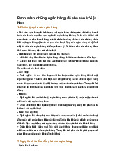 Danh sách những ngân hàng đã phá sản ở Việt Nam