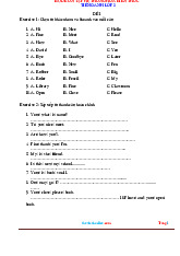 Bộ Đề Ôn Tập Hệ Thống Hóa Kiến Thức Tiếng Anh Lớp 3