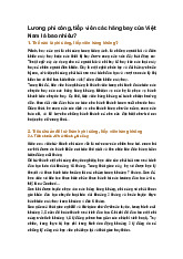 Lương phi công, tiếp viên các hãng bay của Việt Nam là bao nhiêu?