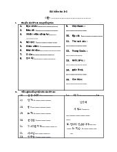 Bài kiểm tra 1 tiếng Hàn - For homework- Trường Đại học Ngoại ngữ- Đại học Quốc gia Hà Nội