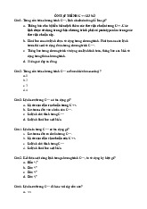 Ngân hàng câu hỏi trắc nghiệm ôn tập trình C++ cơ sở môn Công nghệ thông tin |Trường Đại học Kinh doanh và Công nghệ Hà Nội