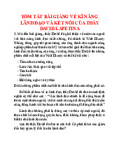Tóm tắt bài giảng về kỹ năng lãnh đạo và kết nối của thầy DAVID LAPETINA | Bài giảng kỹ năng mềm | Trường Đại học khoa học Tự nhiên