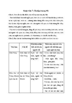 Ôn tập trang 95 | Soạn văn 7 Chân trời sáng tạo