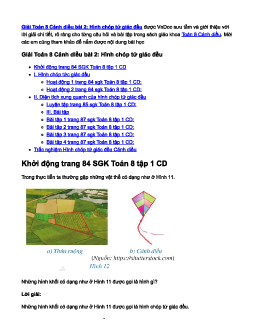 Toán 8 Cánh diều bài 2 trang 84, 85, 86, 87